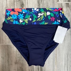 Nautica High Waist Floral Bikini Bottom